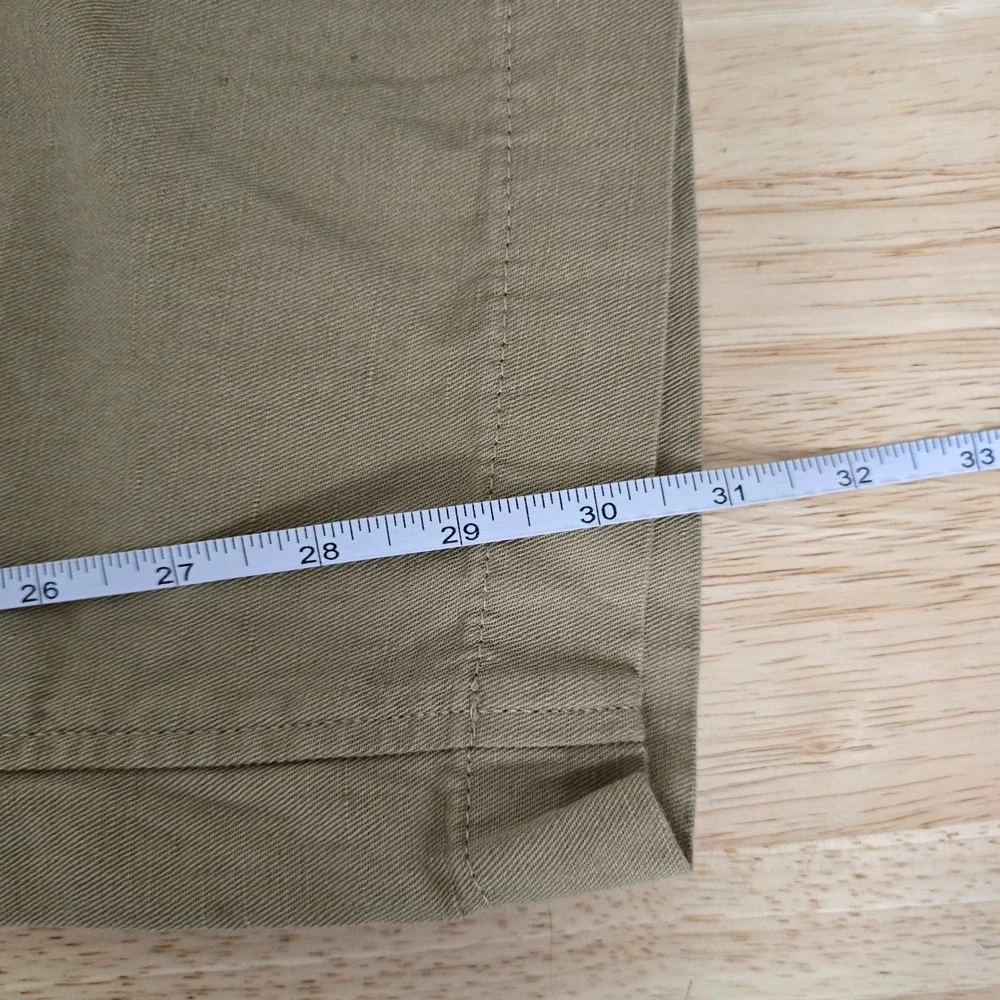 Banana Republic Herritage Explorer Utility Cargo Pants Womens Size 8 Khaki Linen